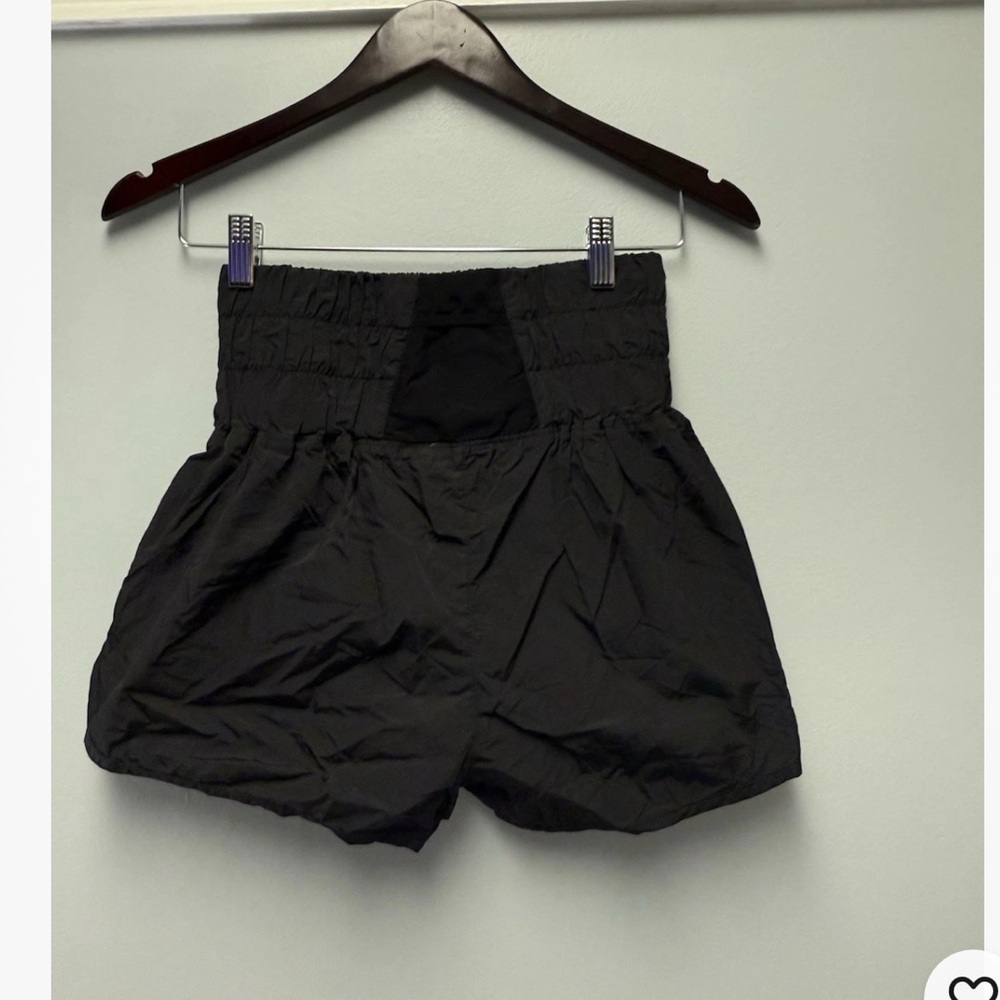 FREE PEOPLE The Way Home High Rise Running Shorts Women's Size Small Black - Picture 2 of 5